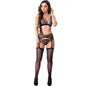 LIVCO CORSETTI FASHION - CELESTE LC 20246 BH + STRUMPFGÜRTEL + PANTY SCHWARZ L/XL