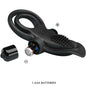 PRETTY LOVE - DOPPELTER VIBRATIONSRING + KLITORISSTIMULATOR 10 VIBRATIONEN SCHWARZ