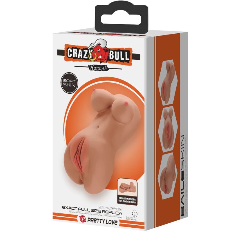 CRAZY BULL - HANNAH DOPPELMASTURBATOR VAGINA & ANUS REALISTISCHER MULATTE