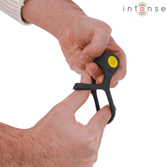 INTENSE - ALEX VIBRATOR DOPPEL-PENISRING 10 VIBRATIONEN SCHWARZ