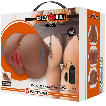 CRAZY BULL - KYLIE ASS-VIBRATOR MIT REALISTISCHER VAGINA- UND ANUS-FLEISCH-FERNBEDIENUNG