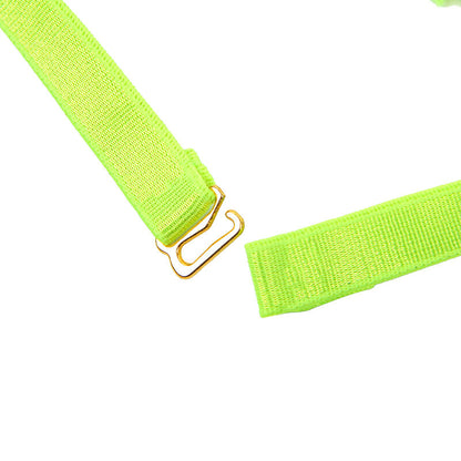 SUBBLIME - 955281 BH-SET MIT HALSKETTE UND BEINDETAILS FLUORESZIERENDES GRÜN L/XL