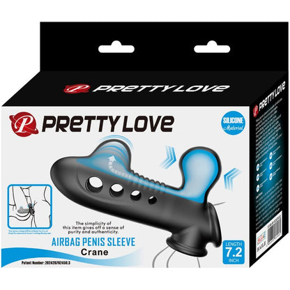 PRETTY LOVE - CRANE PENISHÜLLE MIT AIRBAG SCHWARZ