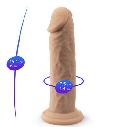 SILEXD - REALISTISCHES PENISMODELL 2 THERMOREAKTIVES SILIKON 15,4 CM