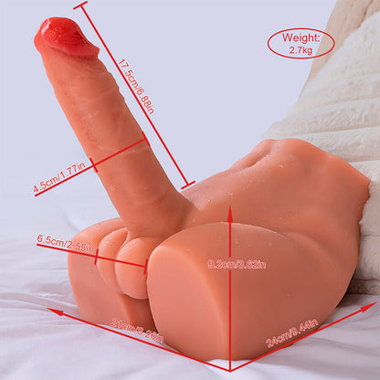 XISE - PEEL DILDO ASS REALISTISCHER DILDO-MASTURBATOR VORDERE POSITION MIT STOSSDÄMPFUNG 17,5 CM