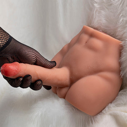 XISE - PEEL DILDO ASS REALISTISCHER DILDO-MASTURBATOR VORDERE POSITION MIT STOSSDÄMPFUNG 17,5 CM