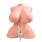 XISE - KLEINER STOSSENDER REALISTISCHER TORSO MIT WEIBLICHER VIBRATION 40 CM