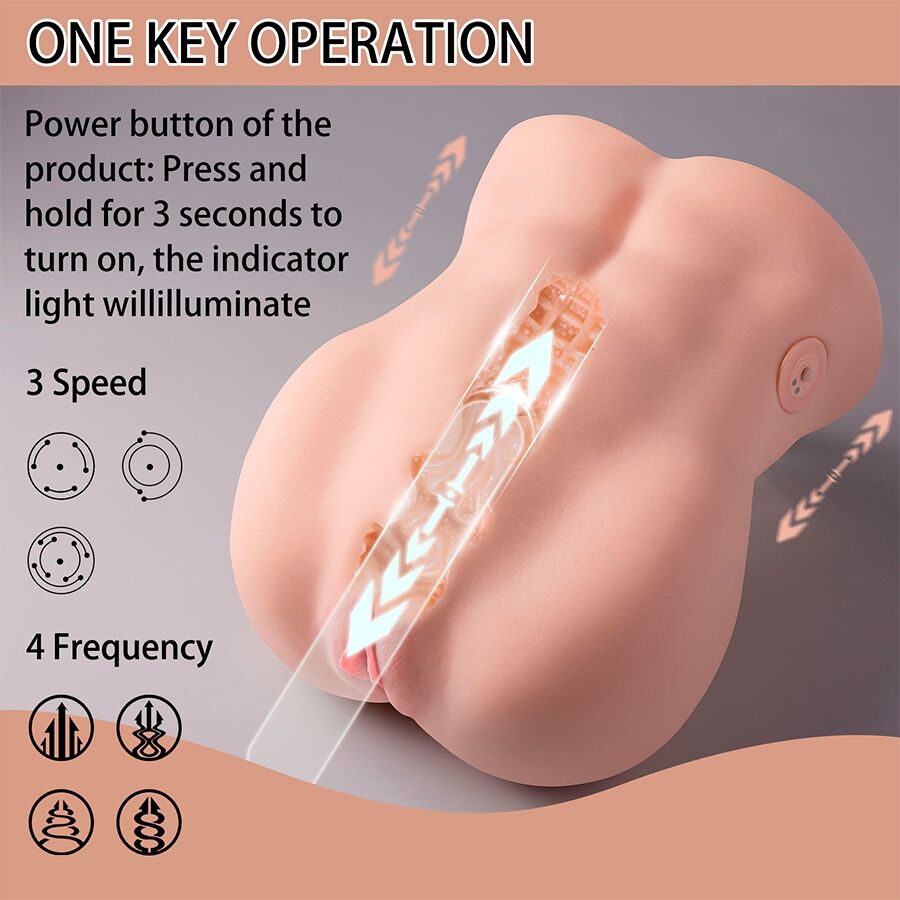 XISE - LYDIA WEIBLICHER VAGINA-MASTURBATOR MIT STOSSDÄMPFUNG 25 CM