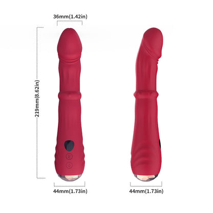 ARMONY - THERMO-EINSTELLBARER PUNKT-A-STIMULATOR-VIBRATOR-DILDO ROT