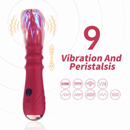 ARMONY - THERMO-EINSTELLBARER PUNKT-A-STIMULATOR-VIBRATOR-DILDO ROT