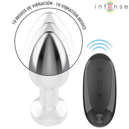 INTENSE - ANAL PLUG 10 VIBRATIONEN METALL MIT FERNBEDIENUNG M