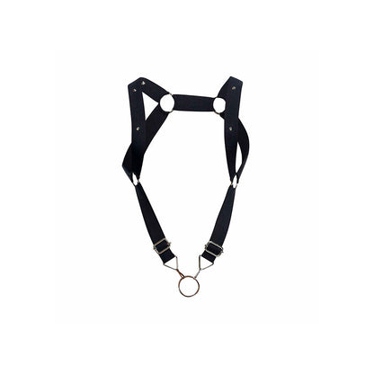 MOB - DNGEON HARNESS MIT GERADEN RÜCKEN SCHWARZ EINHEITSGRÖSSE