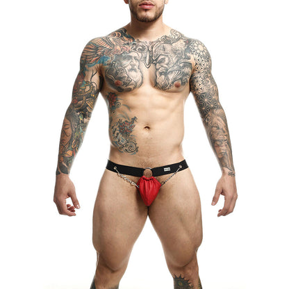 MOB - DNGEON ROTER JOCKSTRAP MIT KETTEN EINE GRÖSSE