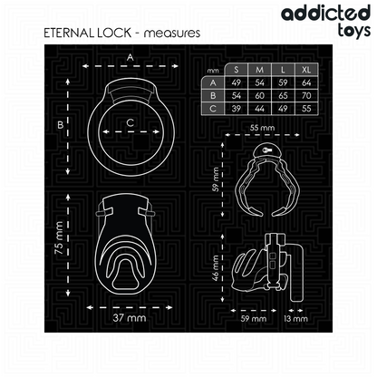 ADDICTED TOYS LOCKED - ETERNAL LOCK PENISKÄFIG 9 CM