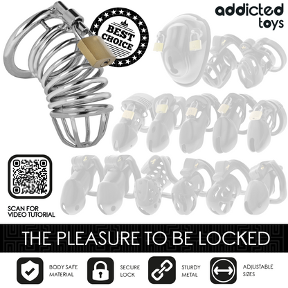ADDICTED TOYS LOCKED - IRON CELL METALL-PENISKÄFIG 4 CM GRÖSSE S