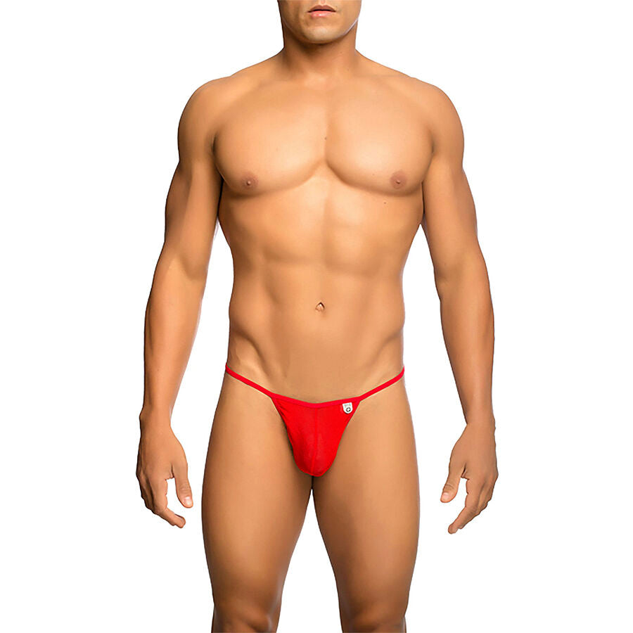 MOB - TRANSPARENTER ROTER T-FÖRMIGER TANGA GRÖSSE L/XL