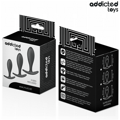 ADDICTED TOYS - 3ER-SET ANALPLUG MODELL 2