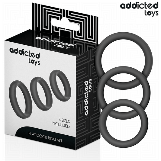 ADDICTED TOYS - SET AUS FLACHEN SILIKONRINGEN