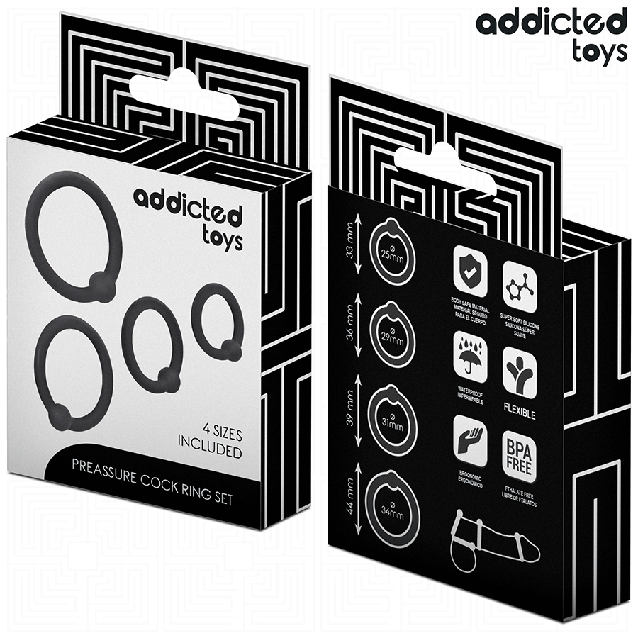 ADDICTED TOYS - SET AUS DRUCKRINGEN AUS SILIKON