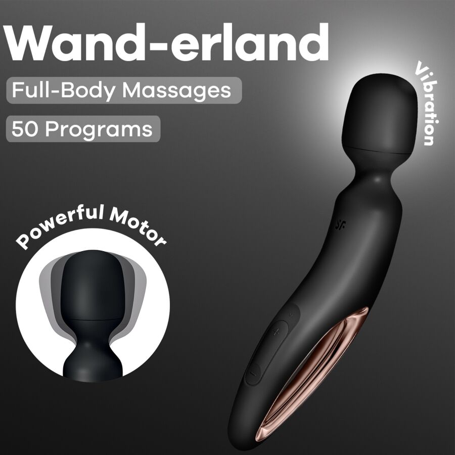 SATISFYER - WAND ERLAND VIBRIERENDES MASSAGER SCHWARZ