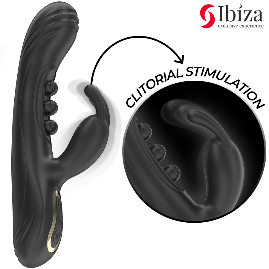 IBIZA - VIBRIERENDES RABBIT MIT PULSATION