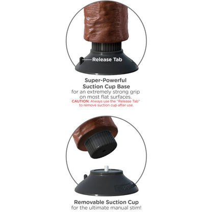 KING COCK - VIBRIERENDER SCHWANZ BRAUN 20,32 CM