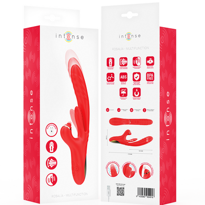 INTENSE - ROSALIA MULTIFUNKTIONSVIBRATOR 3 IN 1 ROT