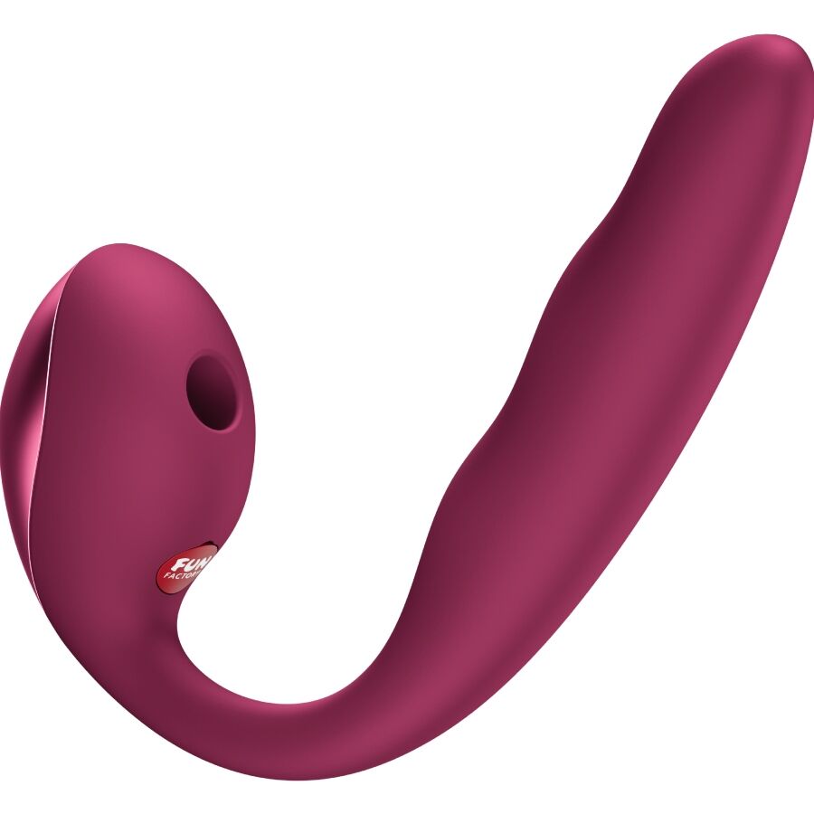 FUN FACTORY - ALLEGRO Einsetzbarer Doppel-Luftpulsvibrator Weinrot