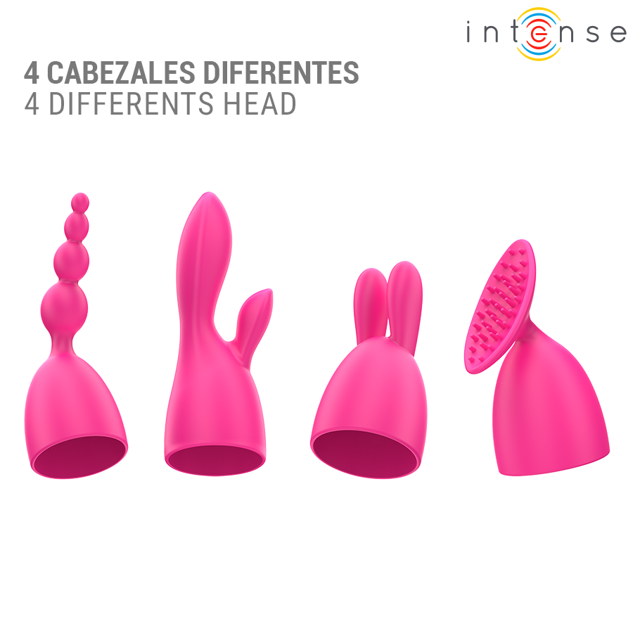 INTENSE - CHER VIBRATOR MIT 20 MUSTER UND AUSTAUSCHBAREN AUFSÄTZEN