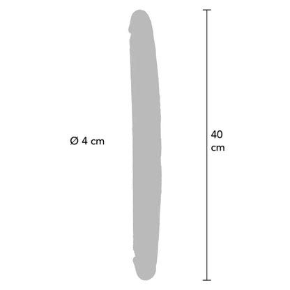GET REAL - DOPPELENDES SILIKON-DILDO KARAMELL 40 CM