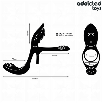 ADDICTED TOYS - DOPPELTER PENISRING MIT KLITORISSTIMULATOR