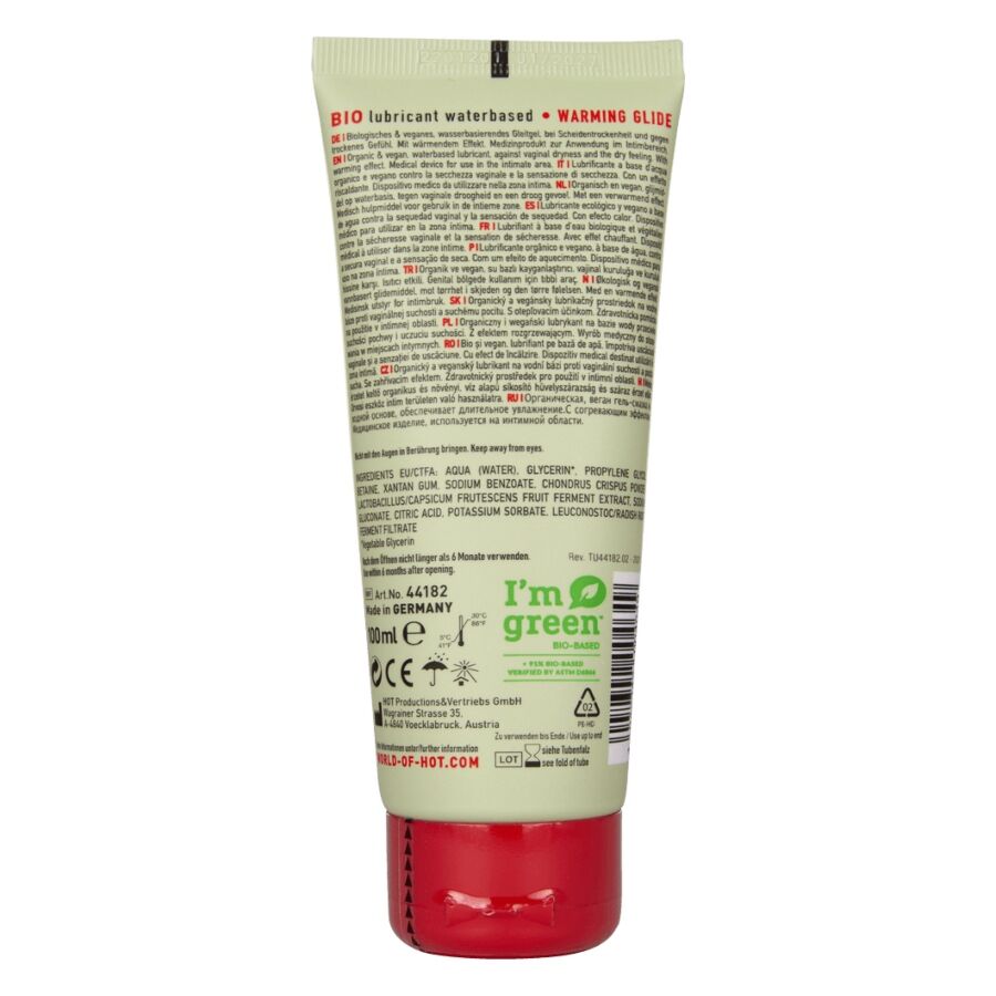 HOT - BIO-SCHMIERMITTEL AUF WASSERBASIS, WÄRMEWIRKUNG 100 ML