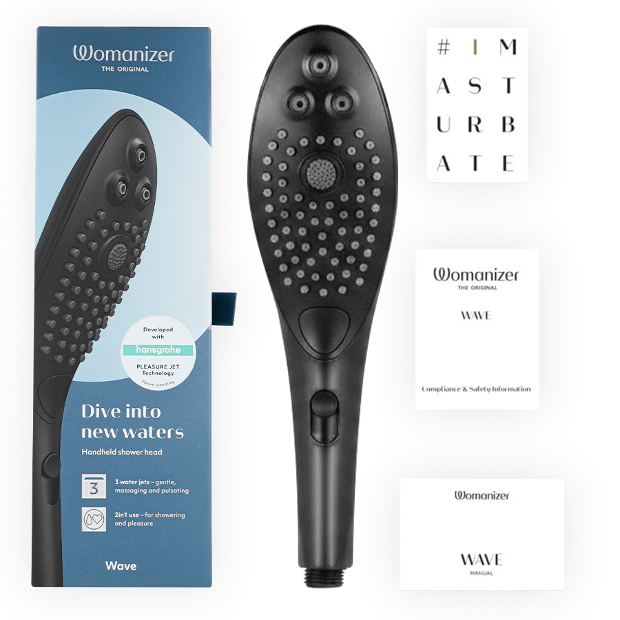 WOMANIZER - WAVE KLITORALSTIMULIERENDER DUSCHKOPF SCHWARZ