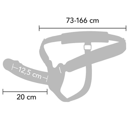 HIDDEN DESIRE - INFERNO VIBRIERENDER PENIS-SLEEVE ZUM AUFSCHNALLEN 20 CM