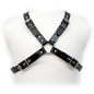 LEATHER BODY - SCHWARZER SCHNALLE HARNESS FÜR MNNER