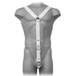 LEATHER BODY - HARNESS HERREN WEISS