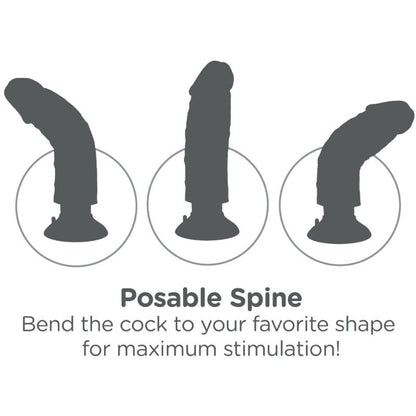 KING COCK - VIBRATORDILDO 15.24 CM NATÜRLICH