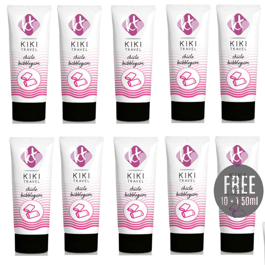 KIKÍ TRAVEL - SCHMIERMITTEL MIT GUM-GESCHMACK 50ML 10 + 1 KOSTENLOS
