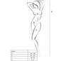 PASSION - WOMAN BS016 WEISSER BODYSTOCKING, EINE GRÖSSE