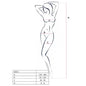 PASSION - WOMAN BS017 WEISSER BODYSTOCKING, EINE GRÖSSE