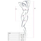 PASSION - WOMAN BS025 BODYSTOCKING WEISSER KLEIDSTIL EINE GRÖSSE