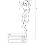 PASSION - WOMAN BS026 BODYSTOCKING WEISSER KLEIDSTIL EINE GRÖSSE