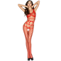 PASSION - WOMAN BS032 ROTER BODYSTOCKING, EINE GRÖSSE