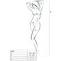 PASSION - WOMAN BS034 WEISSER BODYSTOCKING, EINE GRÖSSE