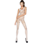 PASSION - WOMAN BS045 WEISSER BODYSTOCKING, EINE GRÖSSE