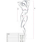 PASSION - WOMAN BS027 SCHWARZES KLEIDERBodystocking, Einheitsgröße