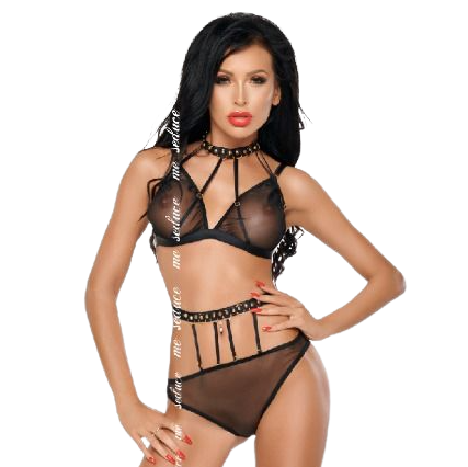 ME-SEDUCE - DOTTY SET ZWEI STÜCK SCHWARZ XXL/XXXL