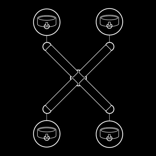 FETISH SUBMISSIVE - HANDSCHELLENVERBINDUNG AUS VEGANEM LEDER