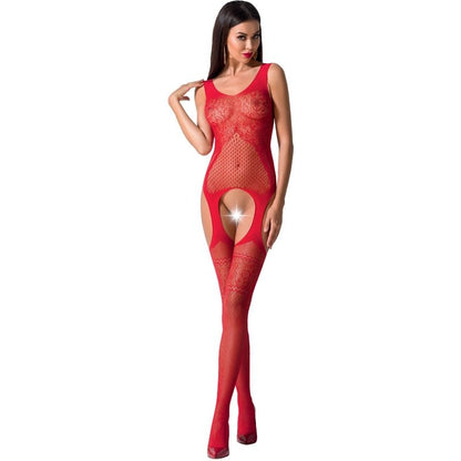 PASSION - WOMAN BS061 WEISSER BODYSTOCKING, EINE GRÖSSE