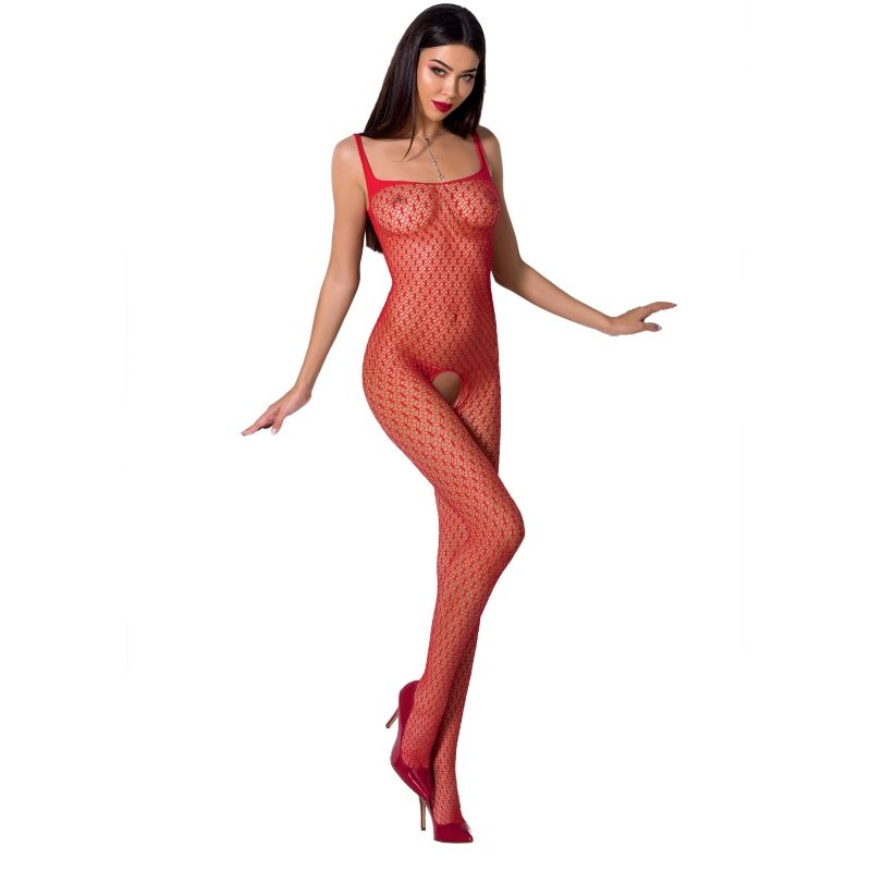 PASSION - WOMAN BS071 WEISSER BODYSTOCKING, EINE GRÖSSE